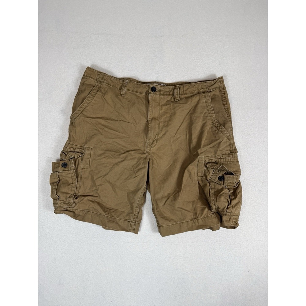 Arizona Jean Co Cargo Shorts Mens 42 Khaki Tan Cotton Casual Relaxed Outdoor